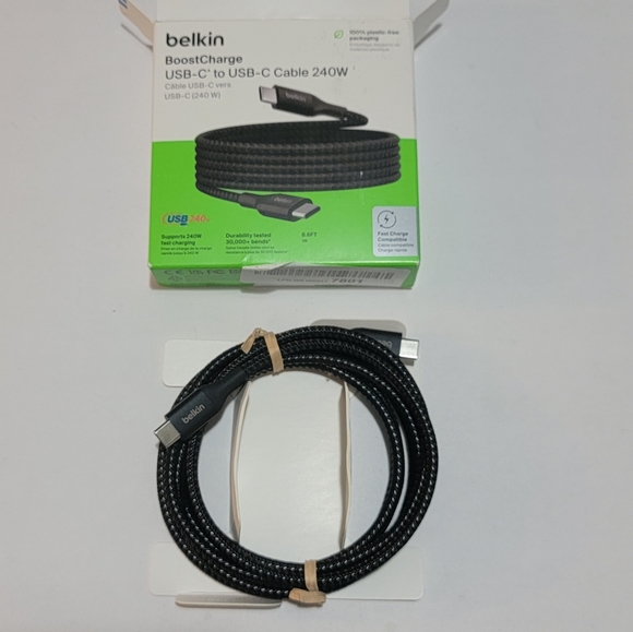 Belkin BoostCharge USB-C to USB-C Power Cable (6.6ft), Fast Charging Cable 250W - Picture 10 of 10